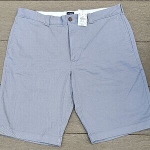 J Crew Chino Shorts Mens 34 Gray Flat Front Casual Cotton 11 Inch Inseam New